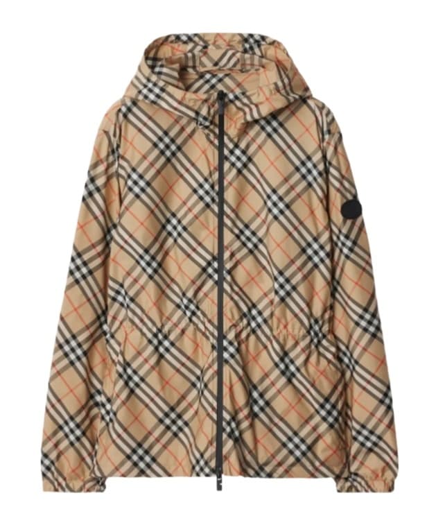 Burberry Checked Hooded Jacket