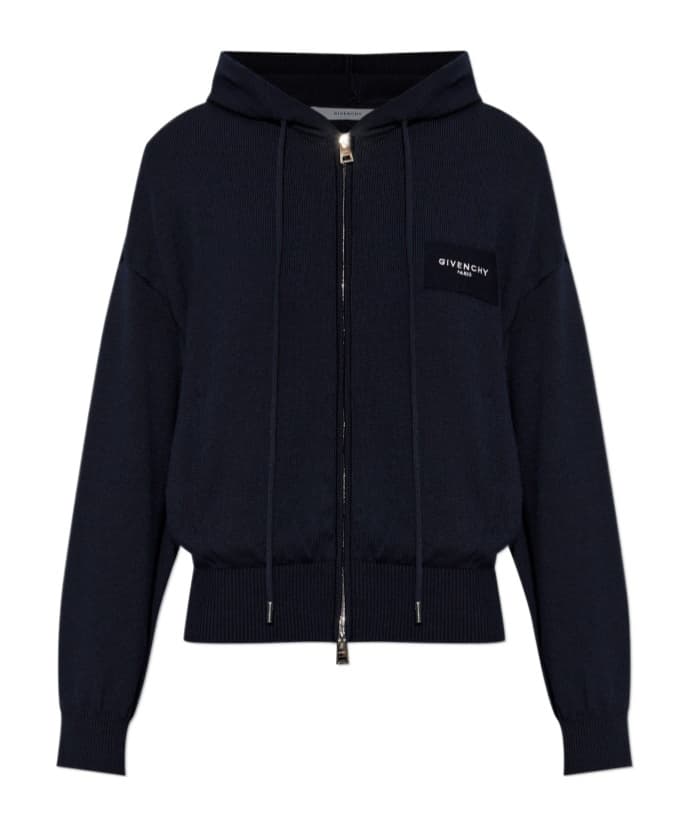 Zipped hoodie in wool and cotton with Givenchy Paris