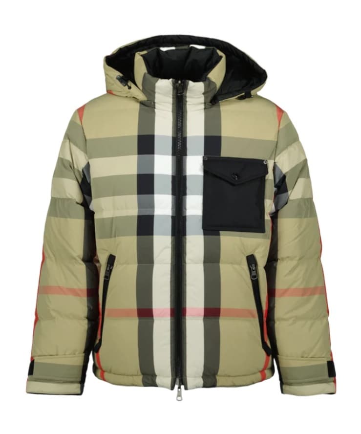 Burberry Checked Hooded Puffer Jacket