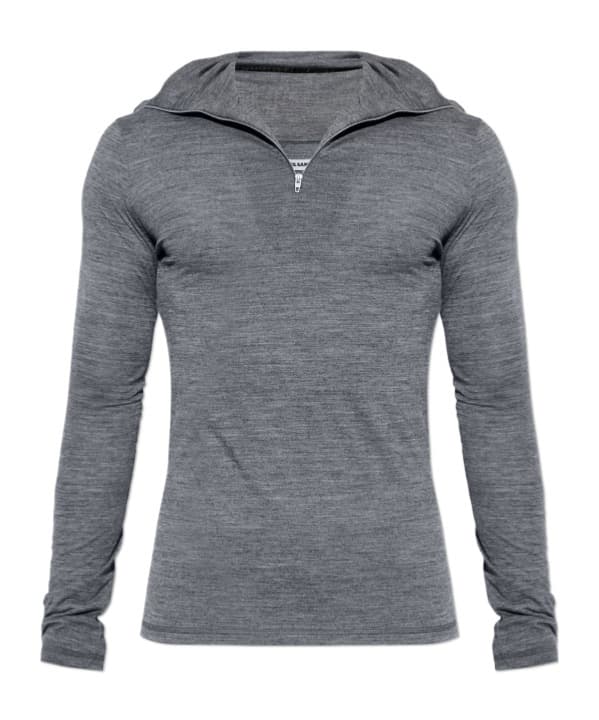 Jil Sander Half-Zip Turtleneck Knitted Sweater