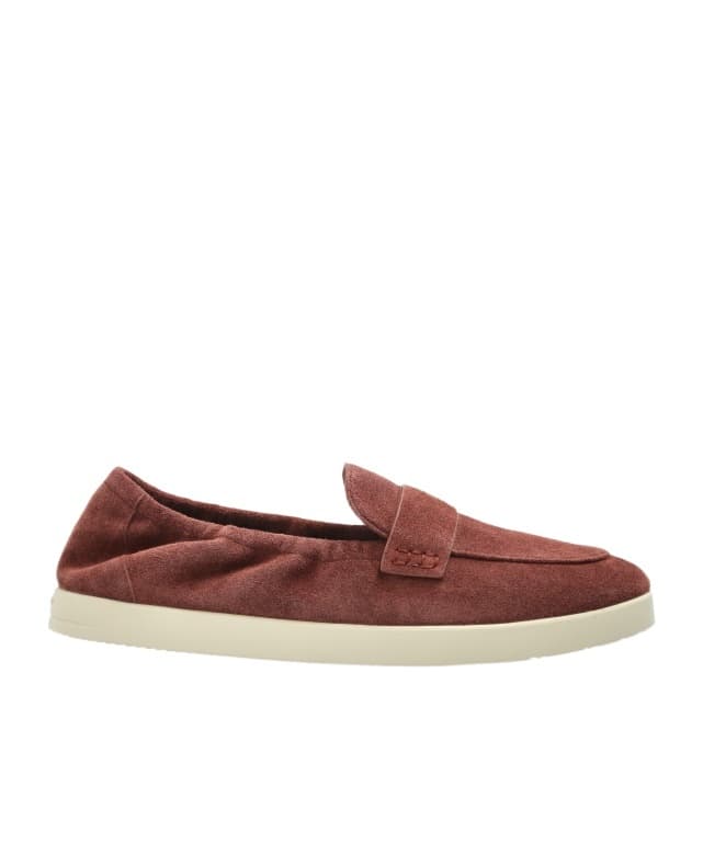 suede logo-plaque loafers
