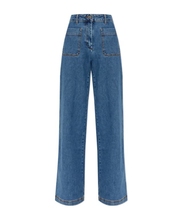 Etro Patch Pocket Wide-Leg Jeans