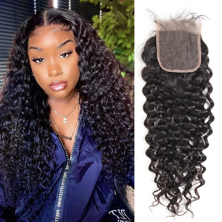 Alipearl Natural Wave 4*4 5*5 6*6 HD Lace Closure 1pc Peruvian Human Hair