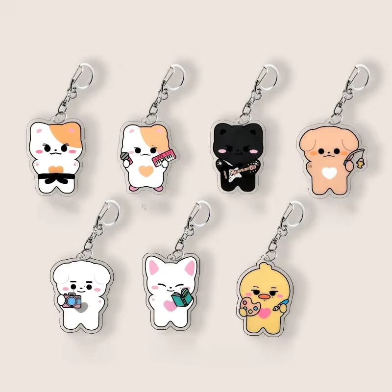 Korean Boy Group JAKE SUNGHOON SUNOO NI-KI Keyring Pendant Cute and Creative Acrylic Keychain Backpack Accessory Friend Gifts