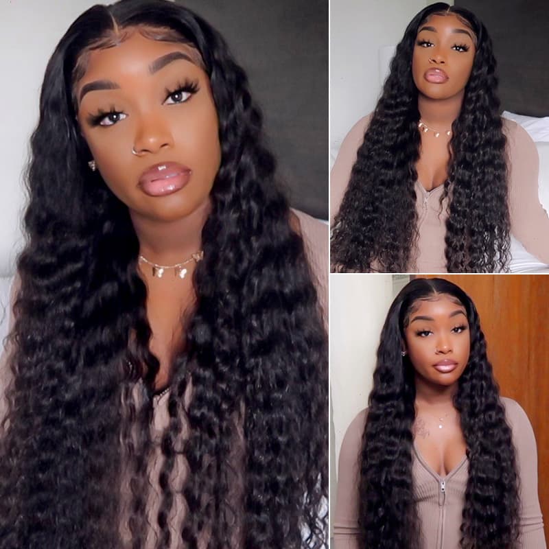 12-36 Inch Loose Deep Wave Wigs Human Hair Lace Front Wigs For Sale