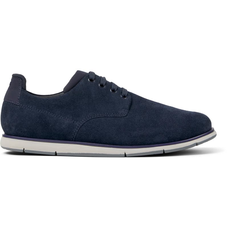 CAMPER Smith - Chaussures habillées pour Homme - Bleu, taille 41, Cuir lisse/Tissu en coton