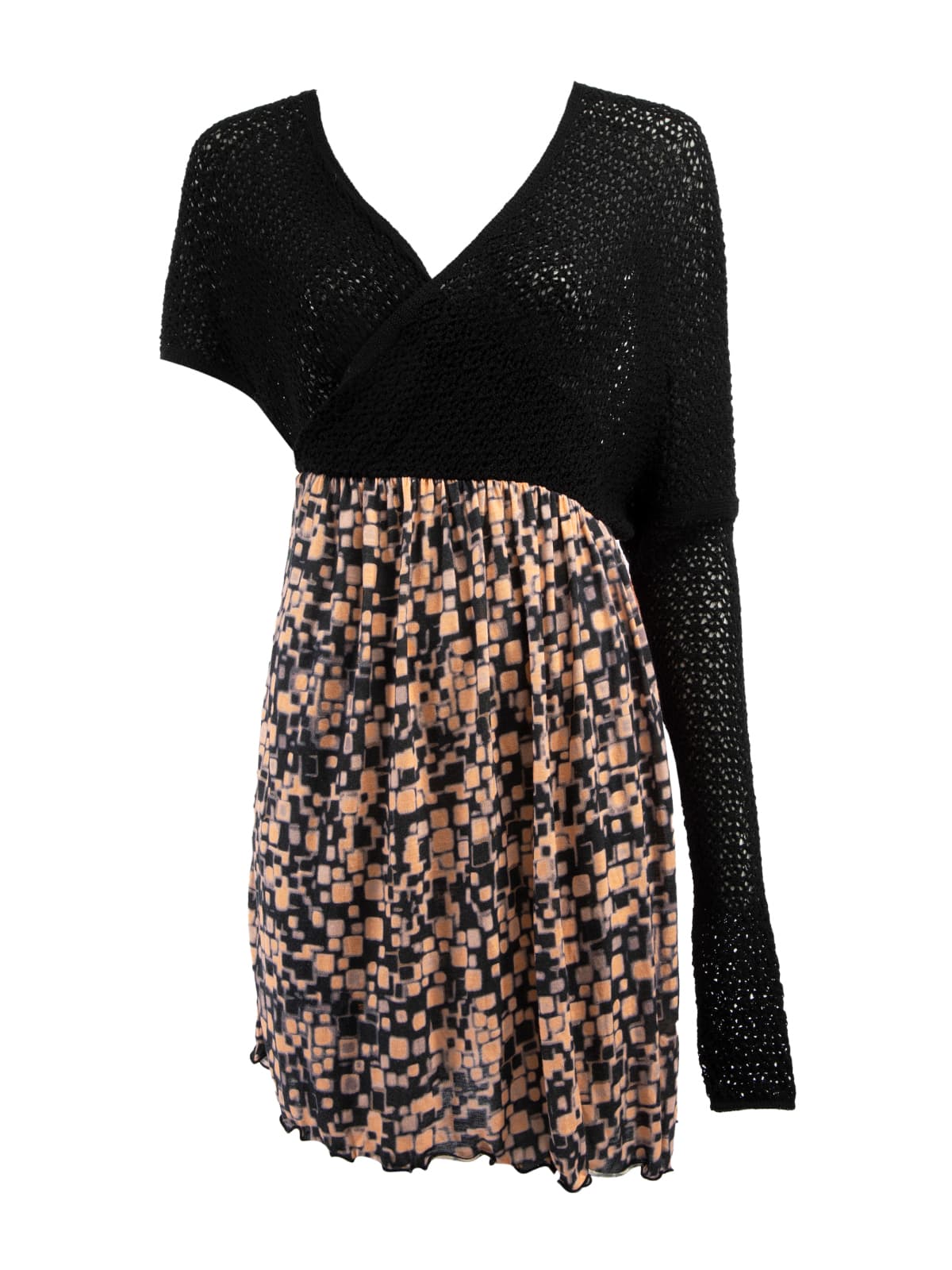 Missoni M Missoni Single Sleeved Dress with Patterned Skirt