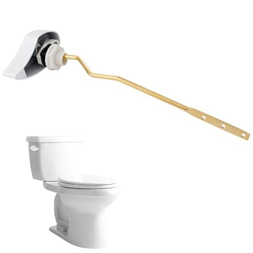 Hibbent 1 Pack Flush Tank Lever Compatible with TOTO THU068#CP Trip Lvr for St743S, Toilet Trip Lever in White | Toilet Fusher Handle Compatible with