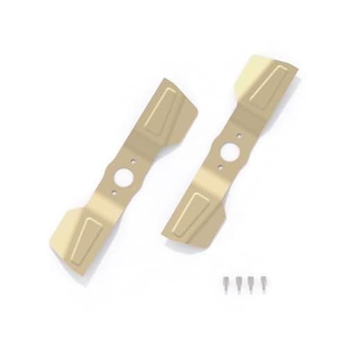 Straight Blades & Bolts 2 Pcs (for Lawn Mower Pro Module), 252×60.2×2mm, SK85 Steel, Titanium Coated, Double-Sided 30° Edge