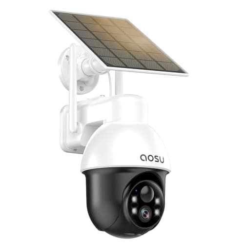 aosu 2K Outdoor Security Camera, Solar Powered, Full 360° Coverage | 2-Way Talk, Human Auto Tracking, 2K Night Vision, Light & Sound Alarm, 2.4GHz
