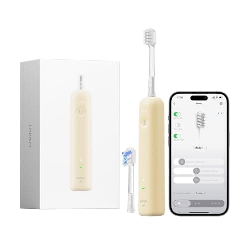 Laifen Wave Special Rechargeable Toothbrush for Adults, Waterproof, Yellow | Oscillation & Vibration, Ultra Whitening, Travel Friendly, 50-Day