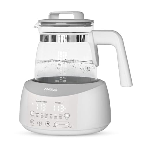 comfyer BK01 Bottle Warmer, Bottle Warmer with Night Light and Faster Cooling Fan, Instantly Water Warmer, Tea Kettle Electric with 6 Temperature