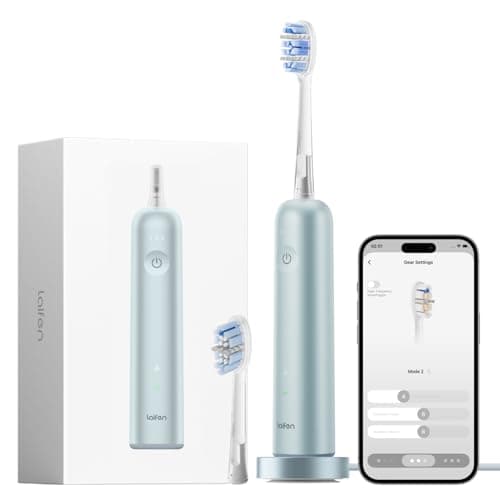 Laifen Wave Pro Sonic Toothbrush, 60° Oscillation & Pressure Sensor, Blue | Aluminum Material, APP Connectivity, 2 Replacement Brush Heads, 70-Day
