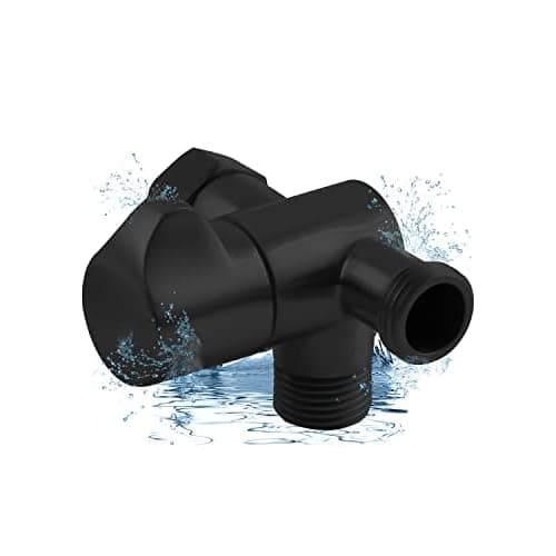 Hibbent All Metal Solid Brass Shower Arm 3-Way Diverter Valve for Hand Shower and Fixed Shower Head, G1/2'' Shower Arm T Adapter, Bathroom Universal