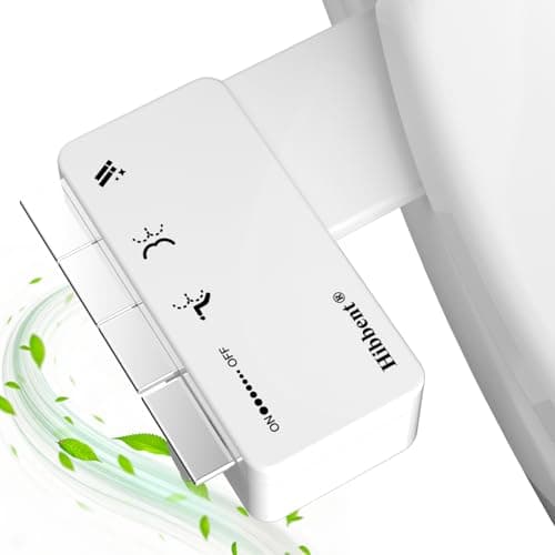 Hibbent Ultra-Slim Bidet Attachment for Toilet, Non-Electric Self Cleaning Bidet Toilet Seat, Adjustable Fresh Cold Water Pressure Bidet Sprayer,