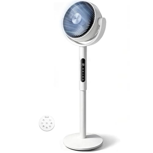 Levoit Standing Fan for Bedroom, CirculAir 120° Oscillating, Quiet 20dB, 9 Speeds, 4 Modes, DC Motor, 2 in 1 Pedestal & Tabletop, 82ft, Remote
