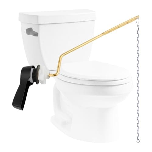 Universal Toilet Tank Flush Lever Replacement by Hibbent,Toilet Handle Replacement Trip Levers with Stainless Steel Flapper Chains for Most Side Mount