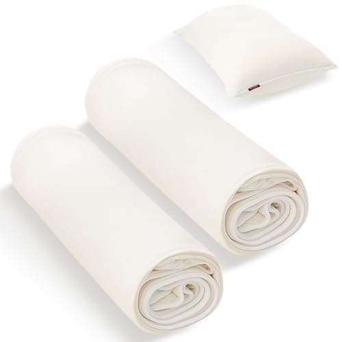 Momcozy Life Coolmurm Cooling Pillow Cases for Hot Sleepers, 2 Stretchy Breathable Cooling Pillow Covers, Zipper Pillow Protectors, Ivory White