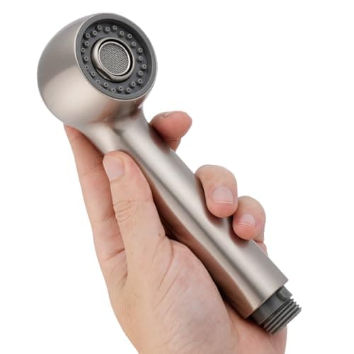 Hibbent Replacement Sprayer Pull Out Spray Head for Kitchen Sink Faucet G1/2 or 13/16inch Thread 2-Function Stream Aerated Flow- Brushed Nickel