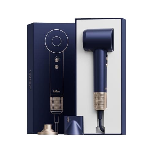 Laifen Swift Premium High-Speed Hair Dryer, 200M Negative Ions, Blue | Radiant Shine & Frizz Control, Smart Temperature Control, Salon-Like, Low