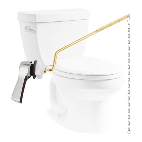 Universal Toilet Tank Flush Lever Replacement by Hibbent,Toilet Handle Replacement Trip Levers with Stainless Steel Flapper Chains for Most Side Mount