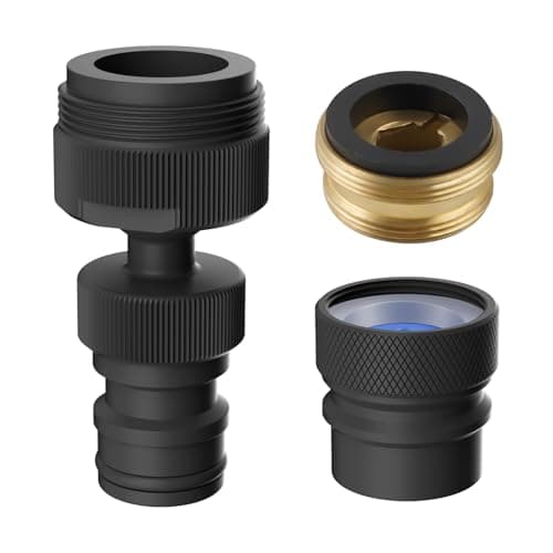 Hibbent 2 Pack Faucet to Dishwasher Adapter, Quick-Connect Dishwasher Snap-On Connection, with Swivel Ball Joint and Faucet Aerator, Male 15/16 Inch