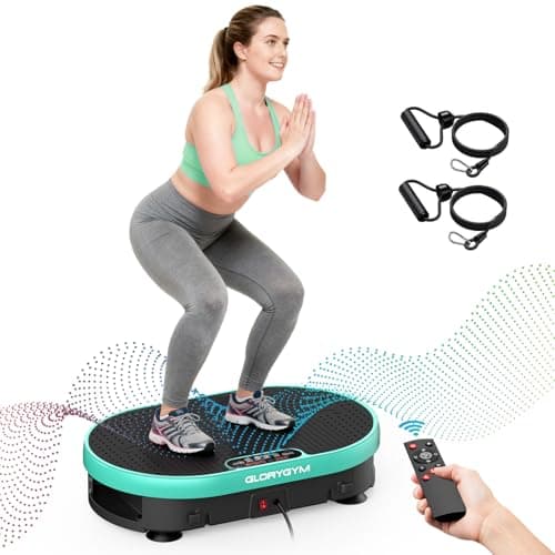 Vibration Plate Exercise Machine for Body Shaker Machine & Weight Loss, Shake Plate with Resistance Bands, 120 Speed Levels, Remote Control, Full Body