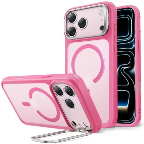 ESR for iPhone 17 Pro Case Flex Stand, for MagSafe, Frosted Pink | Camera Control, Anti-Yellowing, 3X Military-Grade Drop Protection, Magnetic Phone