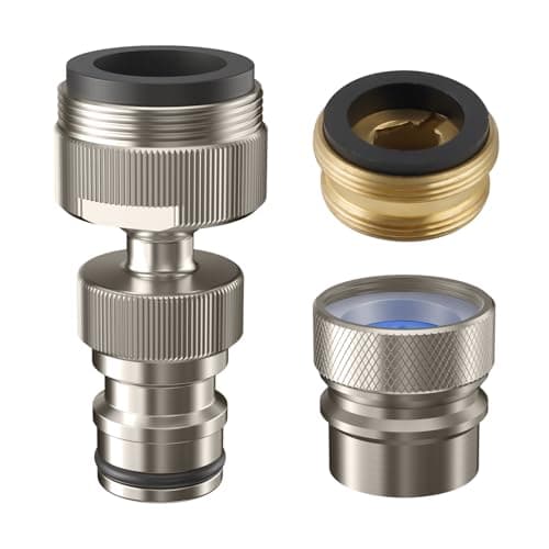Hibbent 2 Pack Faucet to Dishwasher Adapter, Quick-Connect Dishwasher Snap-On Connection, with Swivel Ball Joint and Faucet Aerator, Male 15/16 Inch
