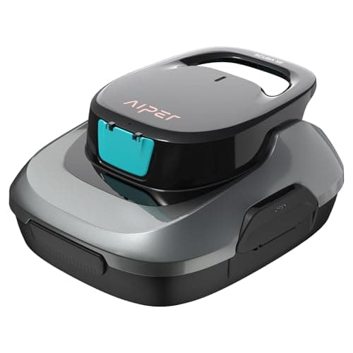 AIPER Scuba SE Cordless Pool Cleaner with 90-Min Runtime, Smart Self-Parking, Lightweight, Pool Vacuum for Above Ground Flat Pools up to 40 Feet, Ash