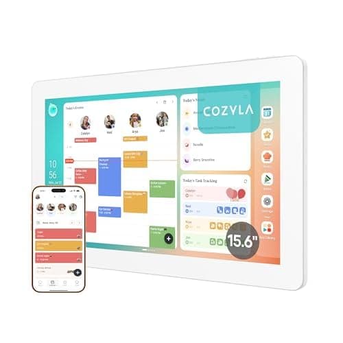 Cozyla Calendar Plus 2: 15.6" Smart Digital Calendar with Google Play Store | Customizable Dashboard, Electronic Touch Screen Wall Planner with Voice