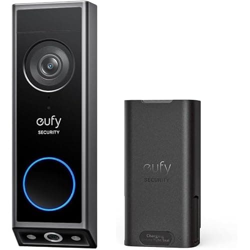 eufy Security by Anker Video Doorbell E340, Xtra Rechargeable Battery | Dual Cameras with Delivery Guard, Color Night Vision, HomeBase S380