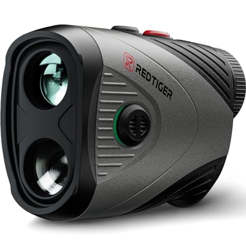 REDTIGER 1200 Yards Golf Range Finder with Slope, 7X Magnification | Fast Flag-Lock Vibration, Magnetic Strip, IP54 Water Resistant, Rechargeable