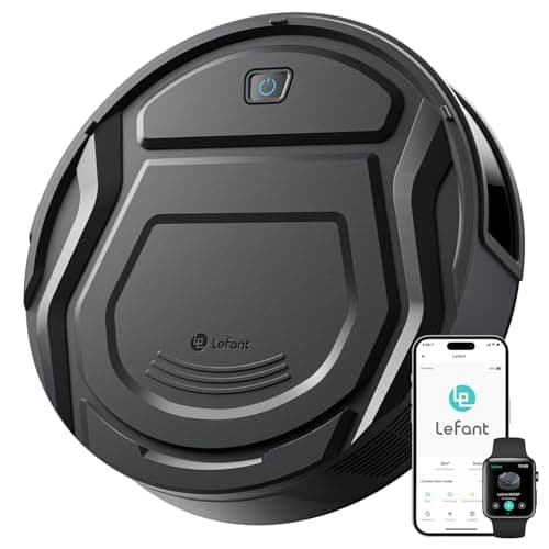 Lefant Robot Vacuum Cleaner, 4000Pa Powerful Suction, 200 Min Runtime, 6 Cleaning Modes, Slim, Quiet, Self-Charging, WiFi/App/Alexa Control, Ideal for