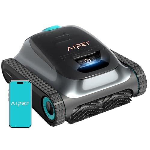 AIPER Scuba S1 Robotic Pool Cleaner, Wall & Waterline Cleaning, Dual Filtration, Extended 270-Min Battery Life, Smarter Navigation with High-Precision