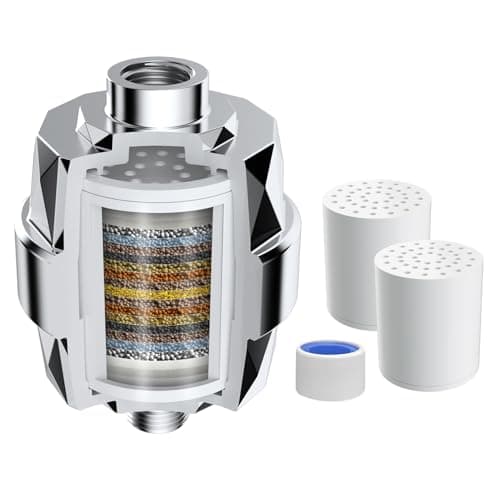 Hibbent Shower Filter for Hard Water, High Output Shower Head Filter to Remove Chlorine and Fluoride, 20 Stage Showerhead Filter, Shower Water Filter