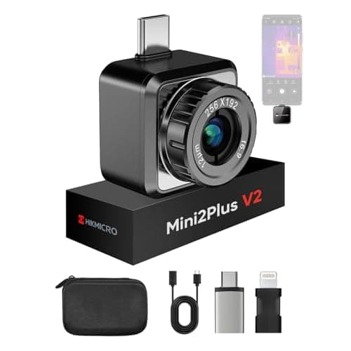 HIKMICRO Mini2Plus V2 Thermal Camera for iOS/Android, 256x192 IR Resolution, 512x384 SuperIR, Manual Focus, 25Hz, for Phone/Tablet/PC, USB-C/Lightning