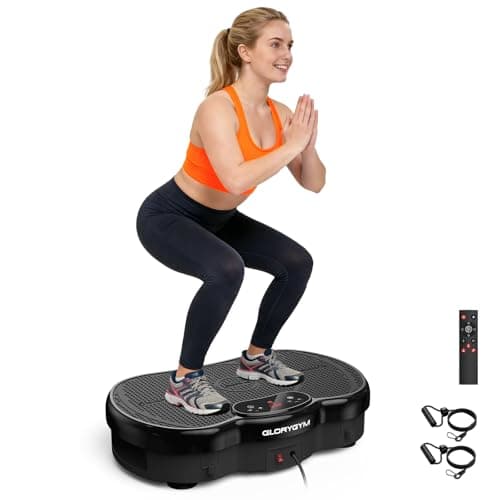 Vibration Plate Exercise Machine for Body Shaker Machine & Weight Loss, Shake Plate with Resistance Bands, 120 Speed Levels, Remote Control, Full Body