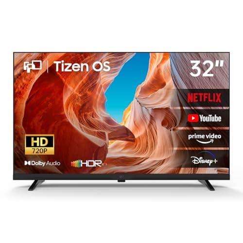 FPD 32 Inch Smart TV 720p HD Tizen OS with Samsung TV Plus | Dolby Audio, HDR 10Gaming Hub, SmartThings, Voice Control, Built-in Miracast, Flat Screen