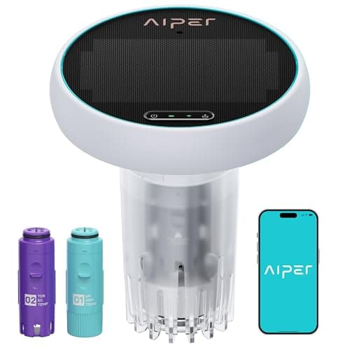 AIPER HydroComm Smart Pool Monitor, 24/7 Automatic Water Testing for Pools, Hot Tubs & Spas, 5-in-1 Accurate Digital Tester, App Control, Customized