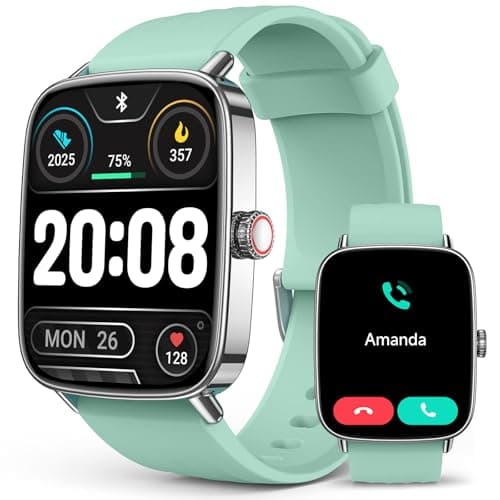2025 Smart Watch for Men Women, 1.85" AI Voice Smartwatch, 24/7 Heart Rate Monitor, Stress/SpO2/Sleep Tracker, IP68 Waterproof, Weather, 100+ Sports