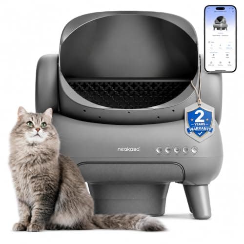 Neakasa M1 Plus Open-Top Self-Cleaning Cat Litter Box, Automatic Cat Litter Box with APP Control, Odor-Free Waste Disposal Includes Trash Bags
