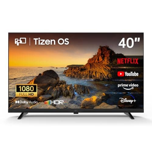 FPD 40 Inch Smart TV 1080p Full HD Powered by Tizen OS Gaming Hub | HDR10,Dolby Audio, SmartThings, Miracast, Flat Screen Television, 350+ free live