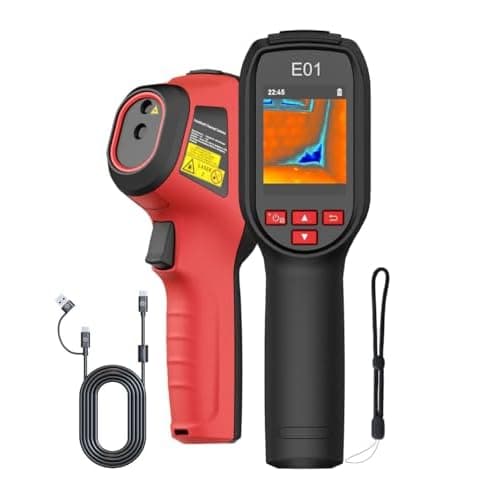 HIKMICRO E01 96x96 IR Thermal Camera with Laser Pointer,240 x 240 SuperIR | SuperScene Smart Scene Recognition,11h Runtime, 4 GB, Video, 2m & IP54,
