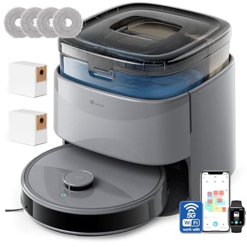 Lefant M3 Max Robot Vacuum and Mop, 20000Pa Suction, 90-Day Self-Emptying, Obstacle Avoidance, Auto Mop Washing&Drying, All-in-One for Pet Hair