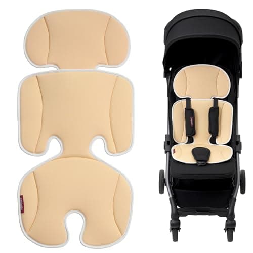 Momcozy Stroller Cooling Pad | Universal Soft Cooler Pad, Breathable & Adjustable Car Seat Liner | Detachable 2-Piece Cooling Cushion | Fits