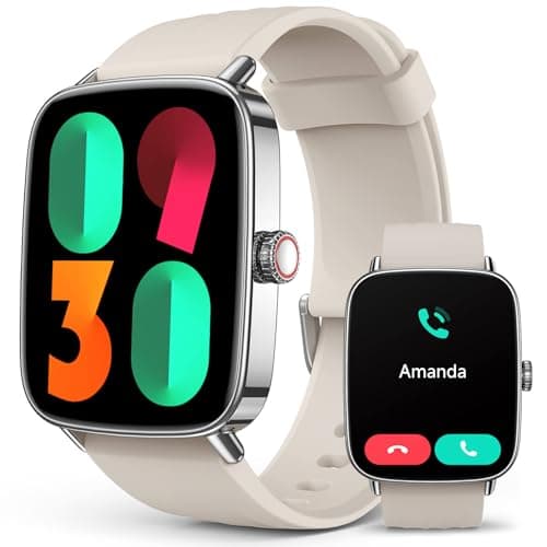 2025 Smart Watch for Women Men, 1.85" AI Voice Smartwatch, 24/7 Heart Rate Monitor, Stress/SpO2/Sleep Tracker, IP68 Waterproof, Weather, 100+ Sports