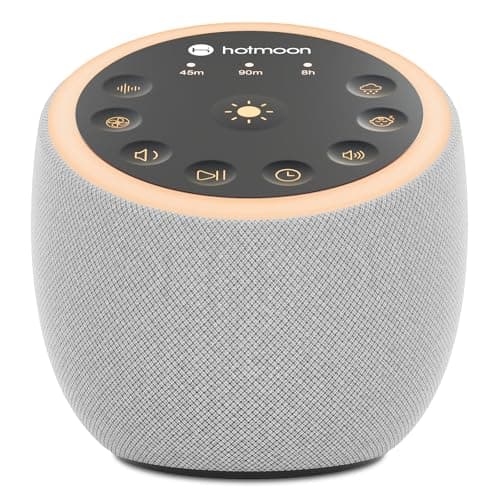 Hotmoon Sound Machine for Sleep, Cocoon 2, 40 Sounds, Dual-Speaker, Plug In | White Green Pink Brown Noise Machine for Sleeping Adults Office Privacy