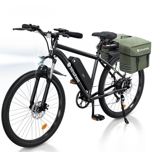 isinwheel M10S Electric Bike for Adults, 561WH Removable Battery Mountain Ebike with Mudguards, 32KM/H Max 112KM PAS Range, 26" Tire Electric Bicycles