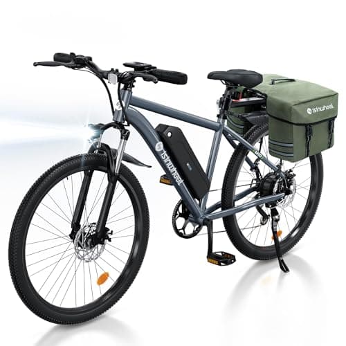 isinwheel M10S Electric Bike for Adults, 561WH Removable Battery Mountain Ebike with Mudguards, 32KM/H Max 112KM PAS Range, 26" Tire Electric Bicycles